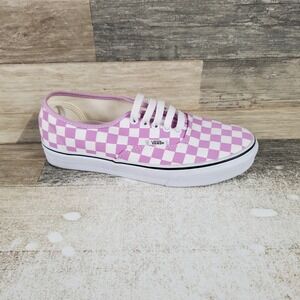 Vans Authentic Checkerboard Womens Shoes Sz 8.5 Orchid Lace Up Sneakers‎